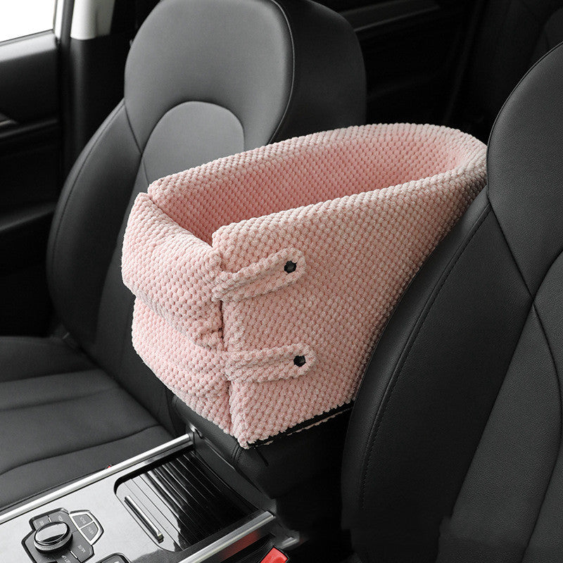 Portable Pet Dog Car Seat Central Control Nonslip Dog Carriers Safe Car Armrest