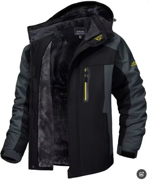 Winter Hooded Jacket Fashion Casual Warm Fleece Coat