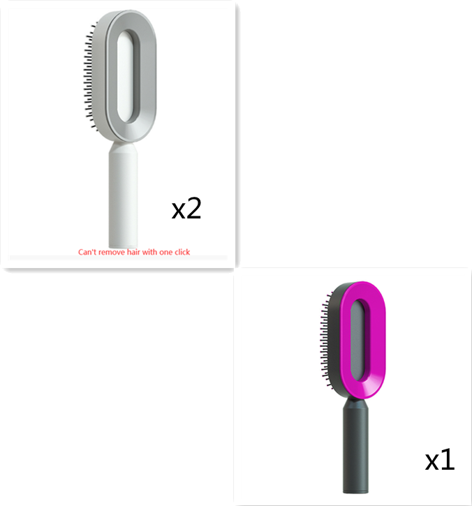 Self Cleaning Hair Brush For Women One-key Cleaning Hair Loss