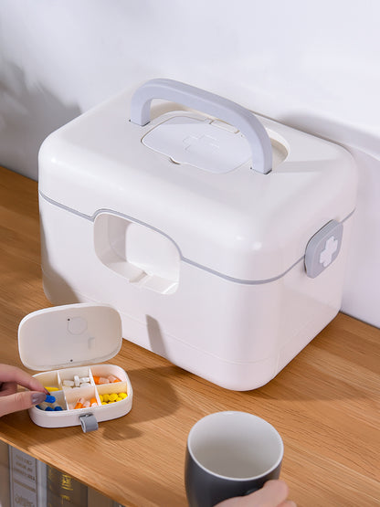 Smart Medicine Cabinet Storage Box  with Alarm Clock