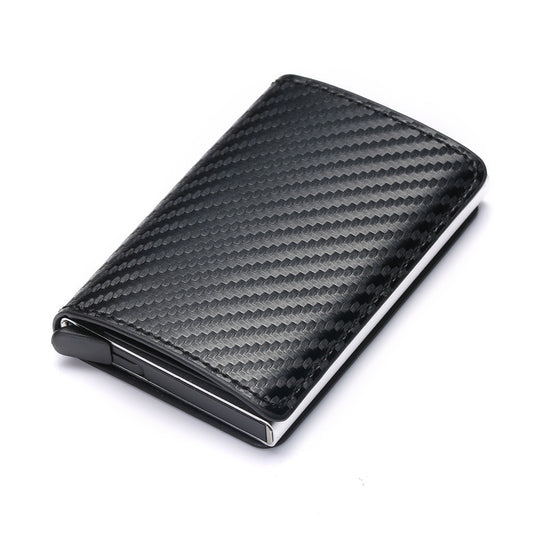 Anti-magnetic automatic eject single aluminum alloy card holder