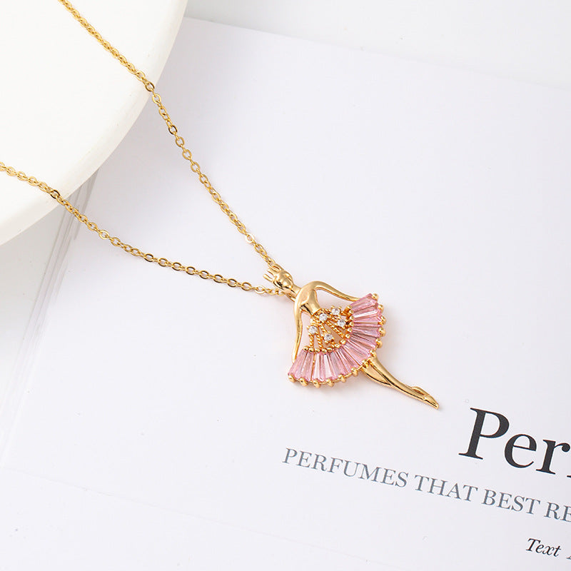 Ins Ballet-girl-shaped Necklace Fashion Personality