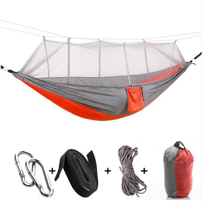 Outdoor Parachute Cloth Hammock Couble with Mosquito Net
