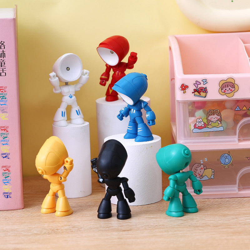 Cute LED Hero Table Lamp Mini Portable Cool Cute Robot