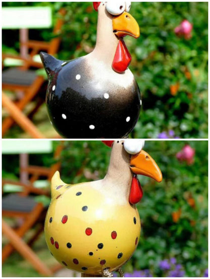 Yard Art Decor Chicken Garden Lawn Plug Hen Rooster Ornaments