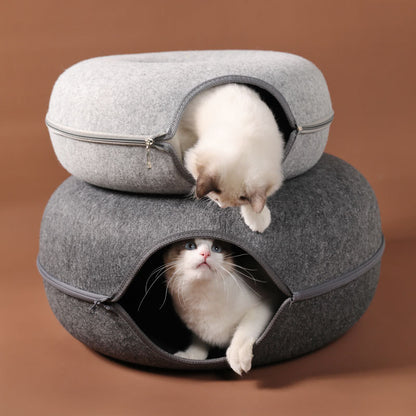 Four Seasons Available Cat Nest Round Woolen Felt Pet Dual-use Nest