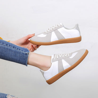 Shallow Flat Bottom Fashion Casual Women Lace-up Shoes