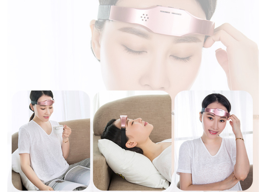 Head Massager Wireless Stress Relief Brain Massage Helmet Unisex Sleep Therapy Device