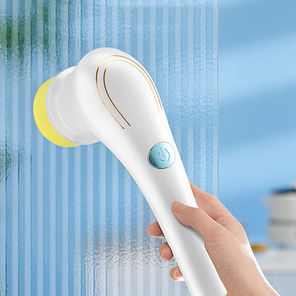 Multifunctional Electric Brush Handheld Scrubber Tile Cleaning Set With 5 Heads