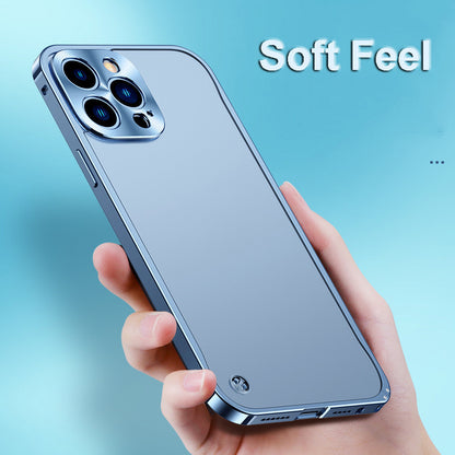 Frosted Translucent Phone Case With Aluminum Metal Frame