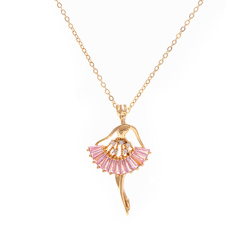 Ins Ballet-girl-shaped Necklace Fashion Personality
