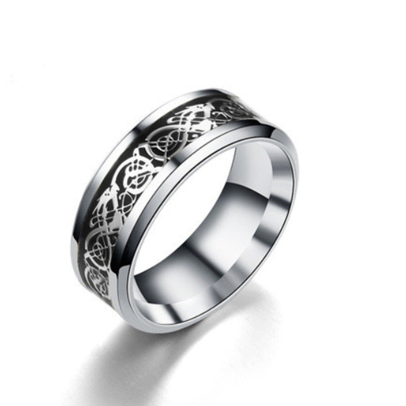 Dragon Ring With Dragon Pieces Stainless Steel Ring