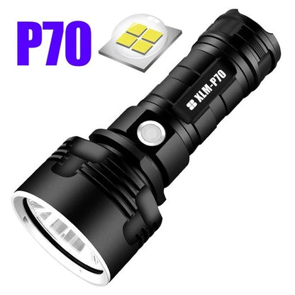 Strong Flashlight Focusing Led Flash Light Rechargeable Super Bright