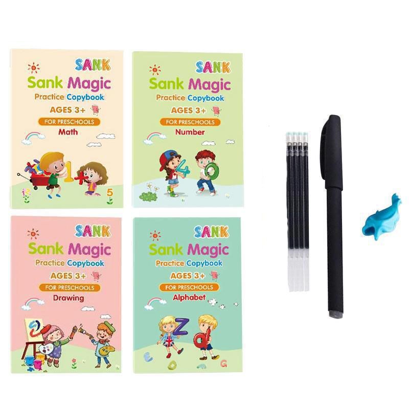 Sank Magic Practice Copybook no erase children's poster in English grooved poster