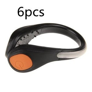 Flashing shoe clips outdoor warning lights