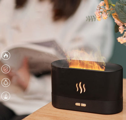 Aroma Diffuser With Flame Light Mist Humidifier Aromatherapy