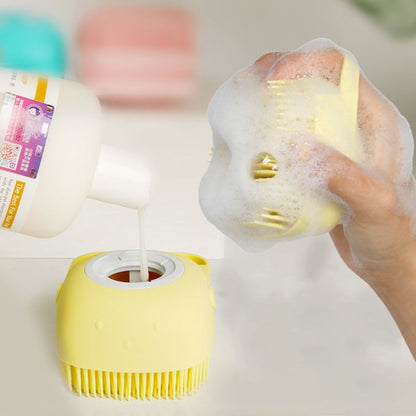 Soft Silicone Bristles Cat Dog Bath Brush Comb Scrubber