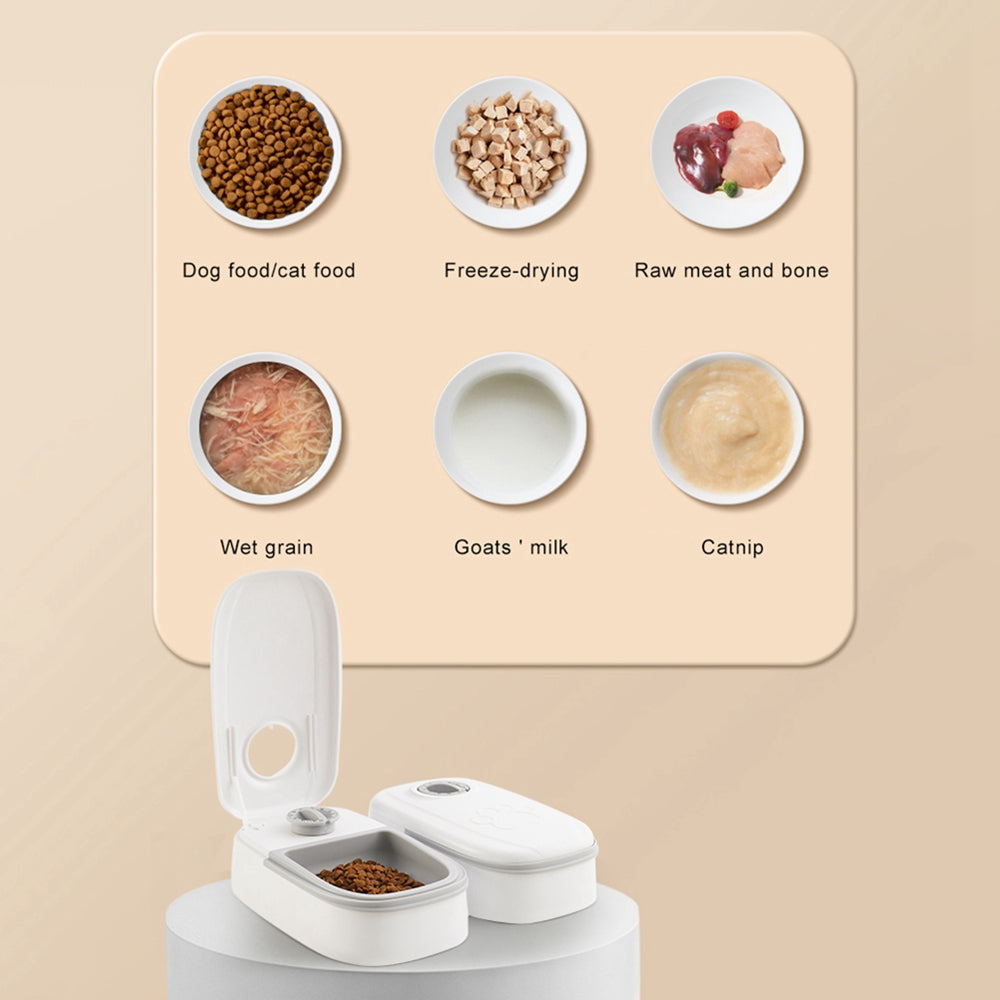 Automatic Pet Feeder Smart Food Dispenser Timer Stainless Steel Bowl