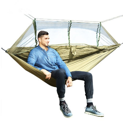 Outdoor Parachute Cloth Hammock Couble with Mosquito Net
