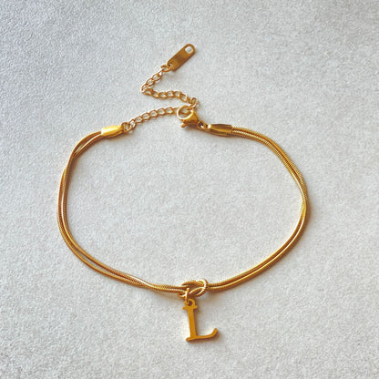 New Letter A-Z Love Knot Bracelets For Women Couple