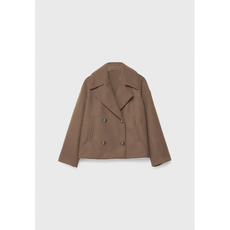 Ins Double-breasted Lapel Blazer Jacket Fashion Loose