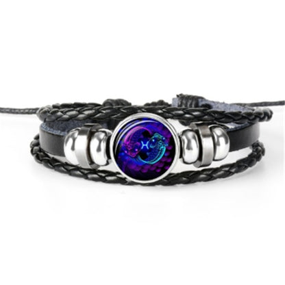 12 Zodiac Constellation Bracelet Luminous Braided Design