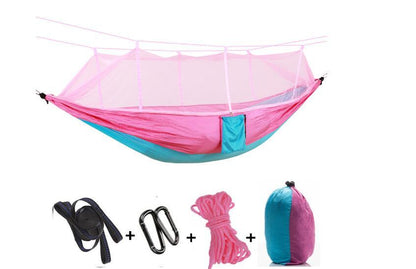 Outdoor Parachute Cloth Hammock Couble with Mosquito Net