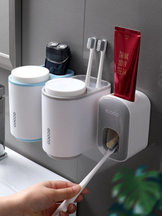 Wall Mounted Automatic Toothpaste Holder Set Dispenser