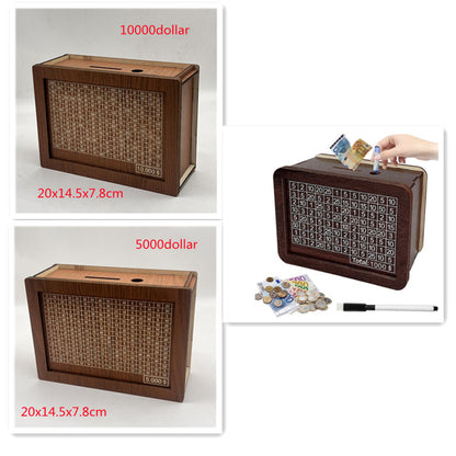 Home Quality Counter Wooden Piggy Bank