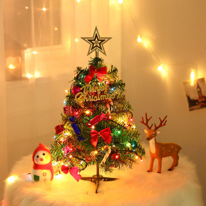 Mini Christmas Tree With Lights Small Accessories Bow Bells Decorations