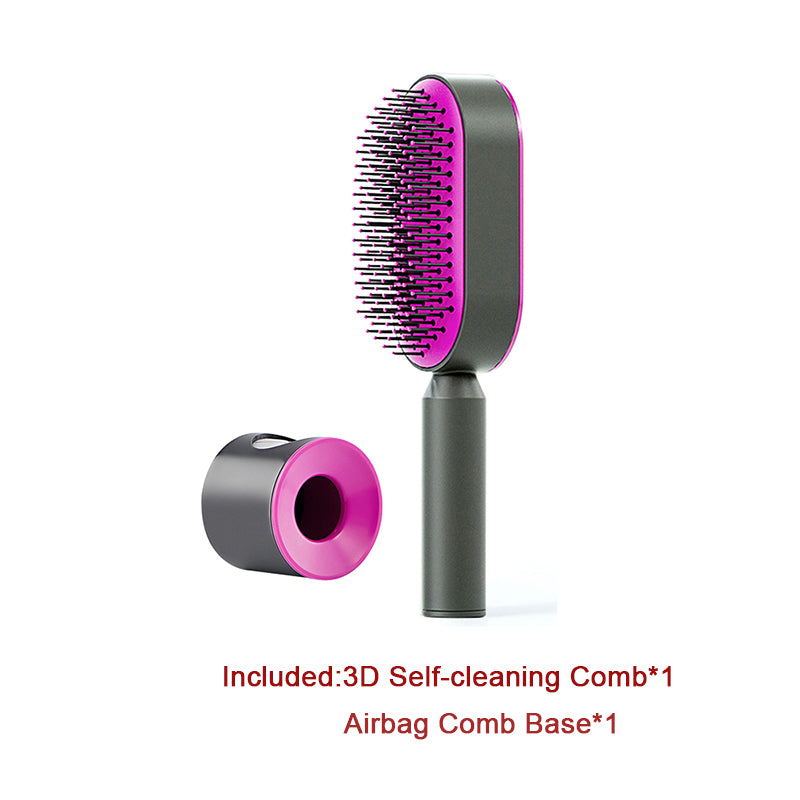 Self Cleaning Hair Brush For Women One-key Cleaning Hair Loss