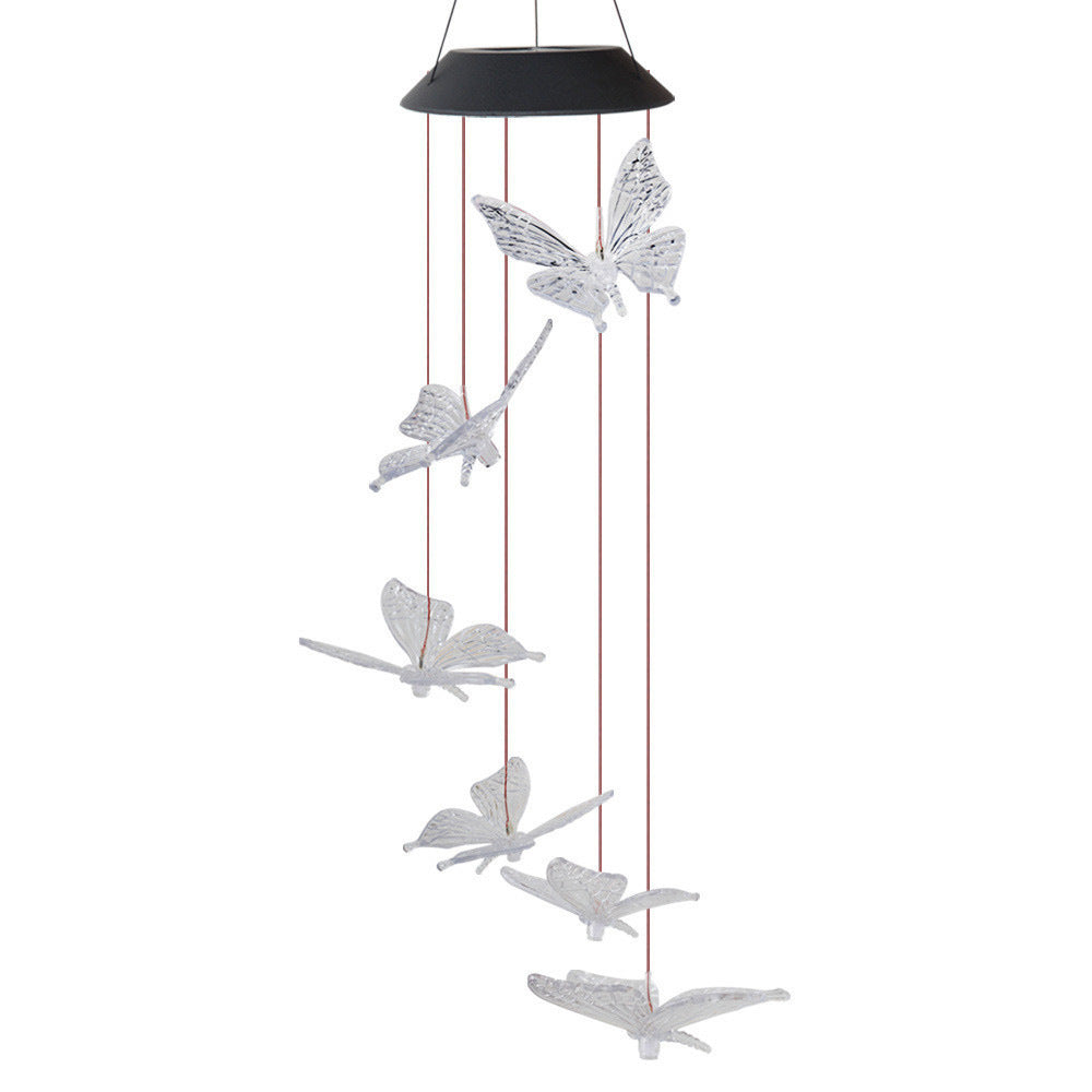 Color Changing Solar Power Wind Chime Crystal Ball
