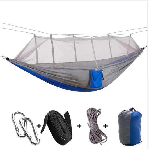 Outdoor Parachute Cloth Hammock Couble with Mosquito Net
