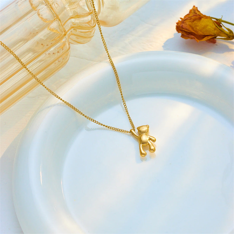 Cute Cartoon Three-dimensional Bear Necklace