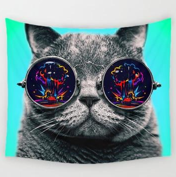 Cute Cat Tapestry Living Room House Decoration Tapestry Wall Hanging Room Decor Aesthetic