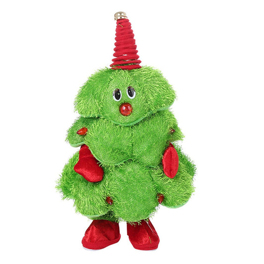 Wisted Wiggle Hip Christmas Tree Singing Dance Plush Toy Musical Doll Stuffed Animated Gift for Kid