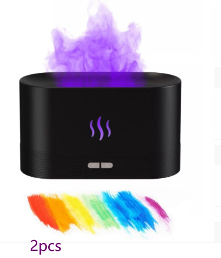 Aroma Diffuser With Flame Light Mist Humidifier Aromatherapy