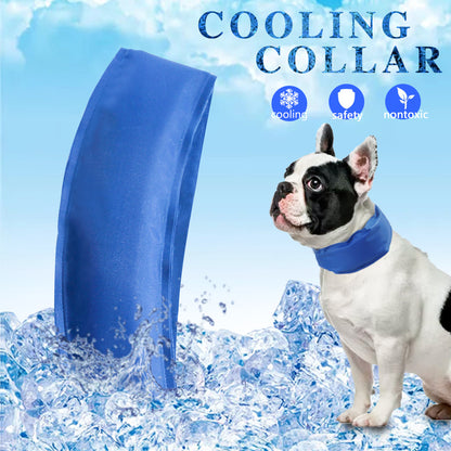 New Pet Cooling Bib Summer Cool Ice Pad Heatstroke Dog Ice Bag Collar Pet Supplies