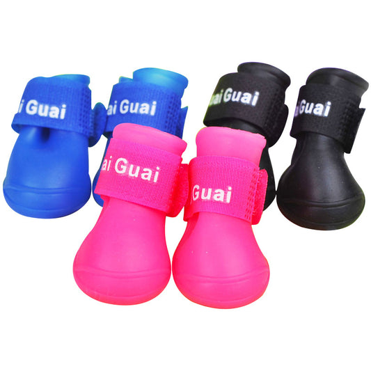 Soft Non-slip Wear-resistant Silicone Pet Rain Boots