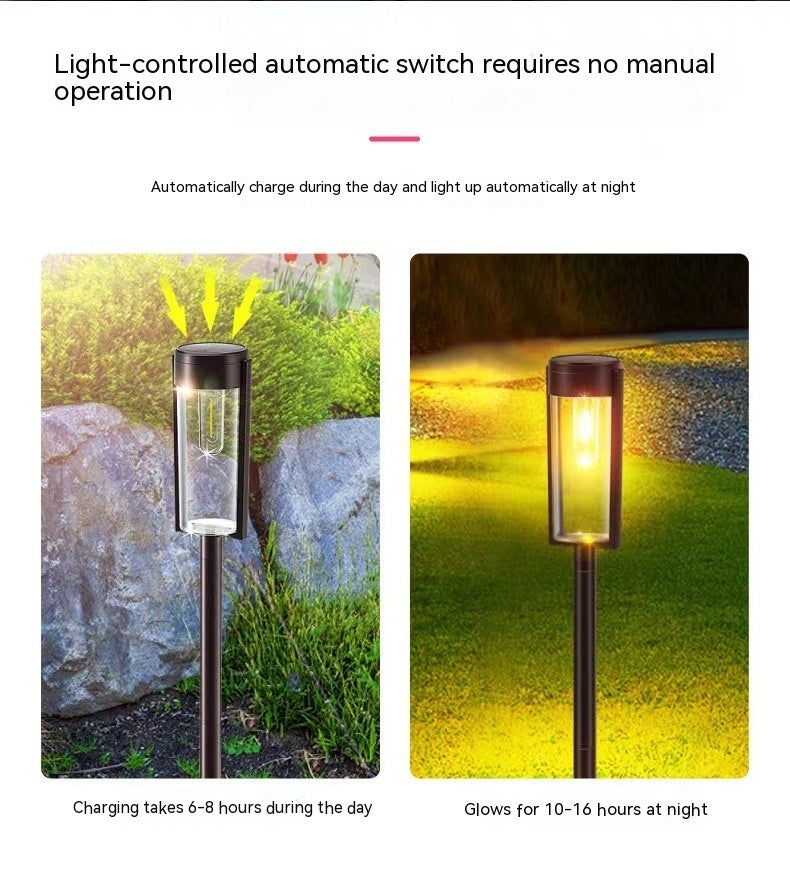 Lawn Lamp Outdoor Waterproof Tungsten Wire Solar Floor Outlet Type Garden