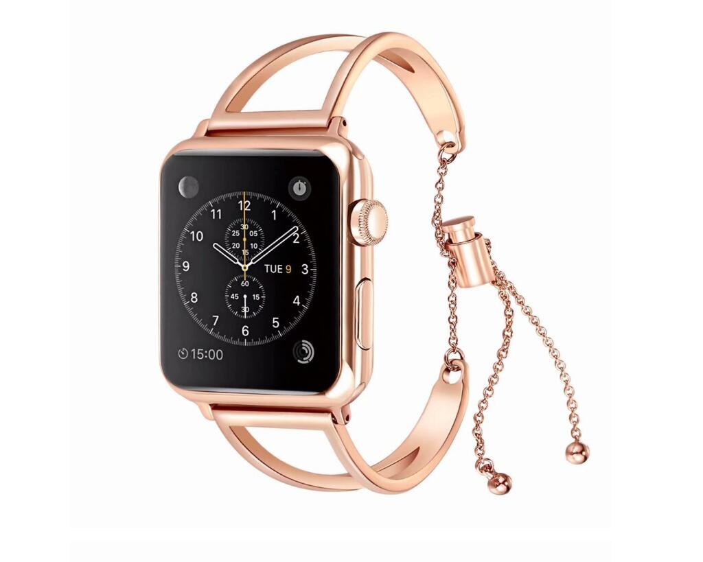 Compatible with Apple, Watch Bands Adjustable Stainless Steel