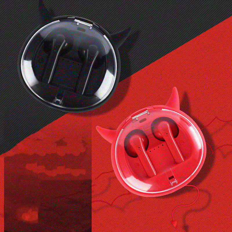 Macaron Red Tws5.0 Wireless Bluetooth Headset