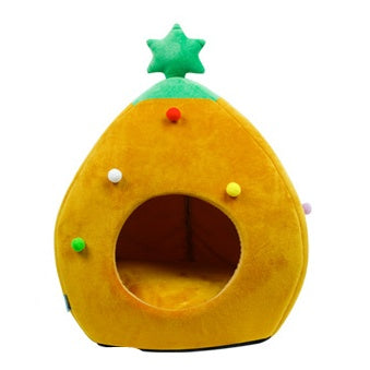 Christmas Tree Pet Bed Winter Warm Pet Nest