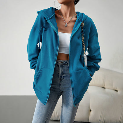 Casual Fashion Hooded Cardigan Jacket With Pockets