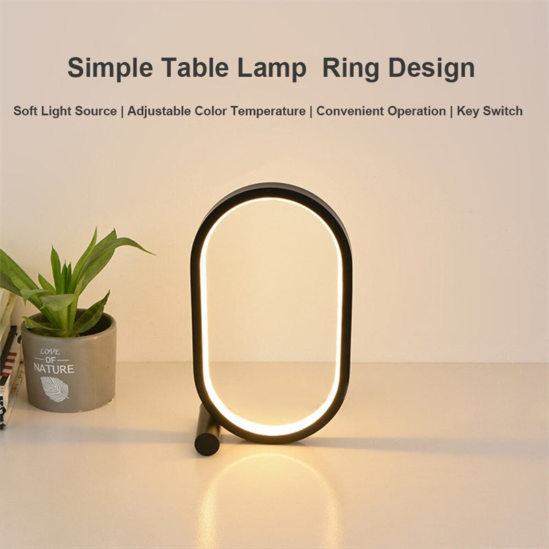 Usb Plug-In Lamp Oval Acrylic Lamp Touch Control Dimmable