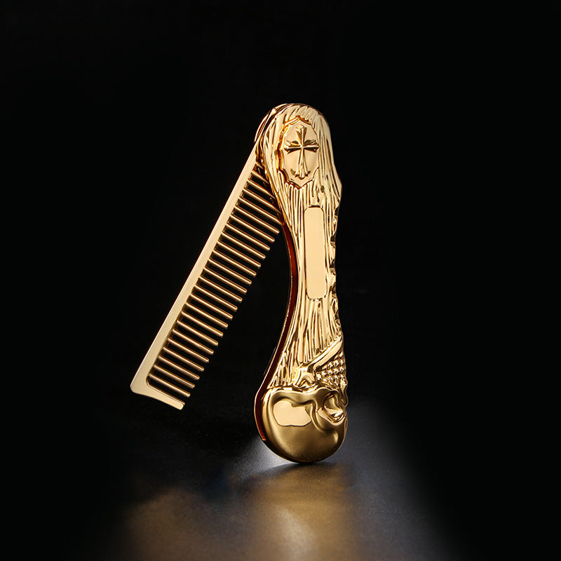 Zinc alloy folding comb hair styling oil