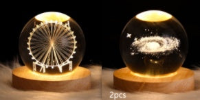 Luminous Starry Sky And Planets Moon Moon Crystal Ball Lamp