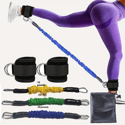 Ankle Strap Resistance Bands Hip Leg Strength Pull Rope Fitness Elastic