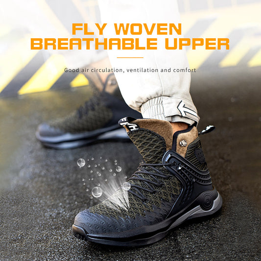 ﻿High-top Safety Shoes Construction Protective Footwear Men Steel Toe Shoes