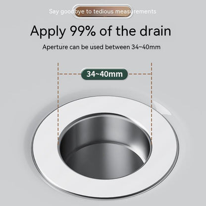 Long Pop-Up Sink Drains Filter Bathroom Press Bounce